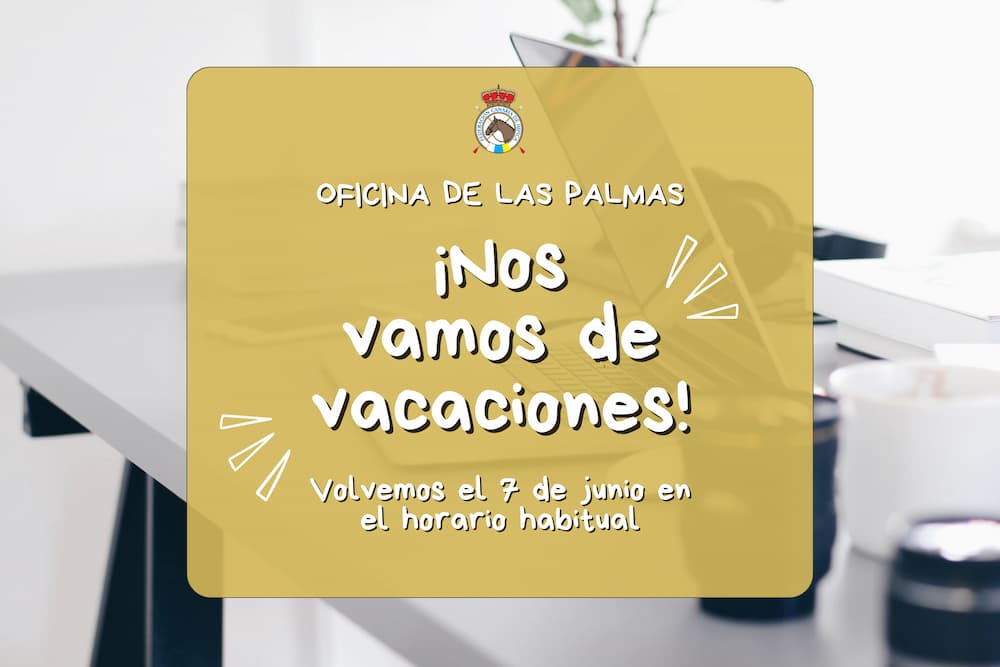 Nuestra oficina de Las Palmas permanecerá cerrada del 29 de mayo hasta el 6 de junio por vacaciones
