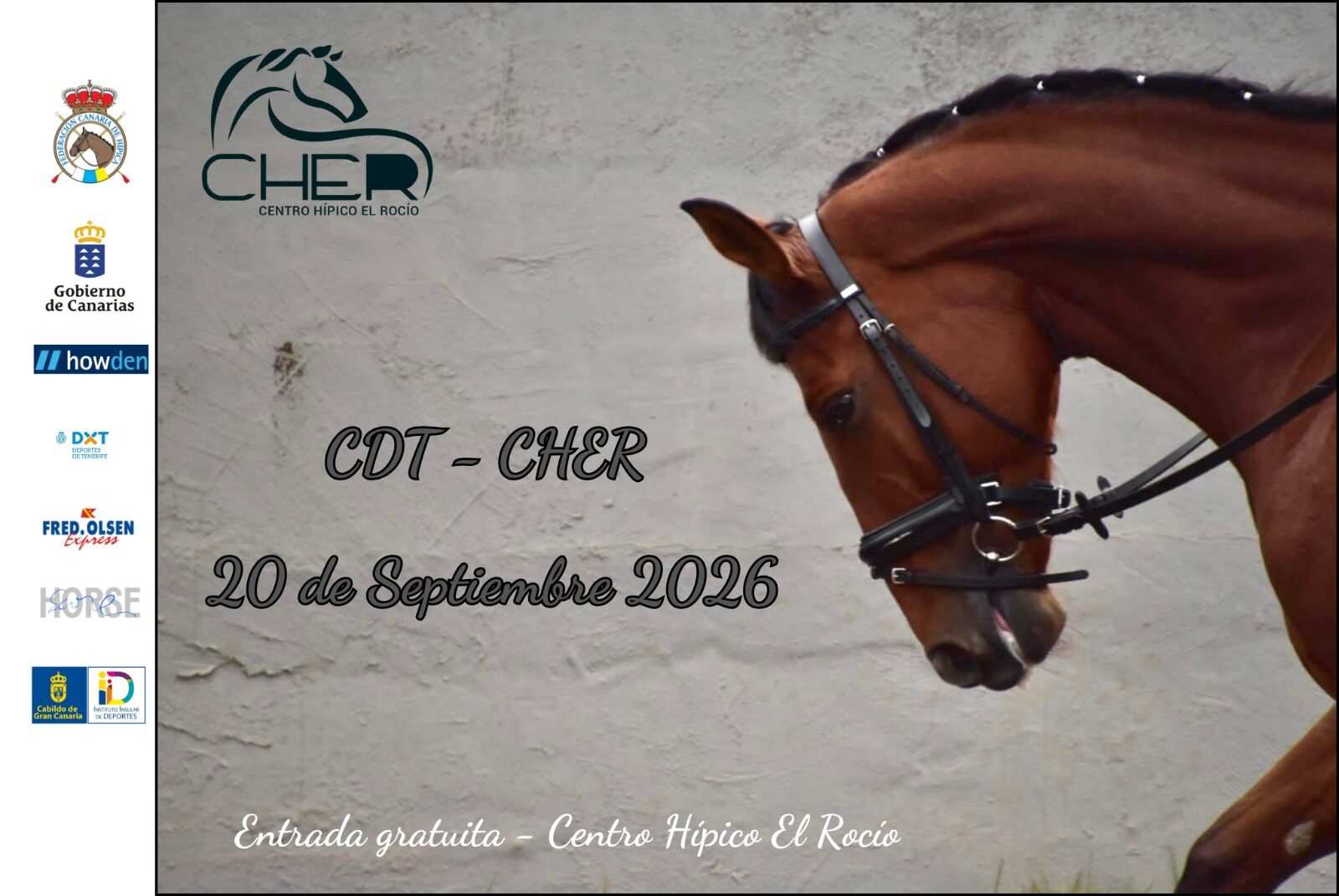 Cartel CDT - CHER 20 de septiembre 2026 en Centro Hípico El Rocío