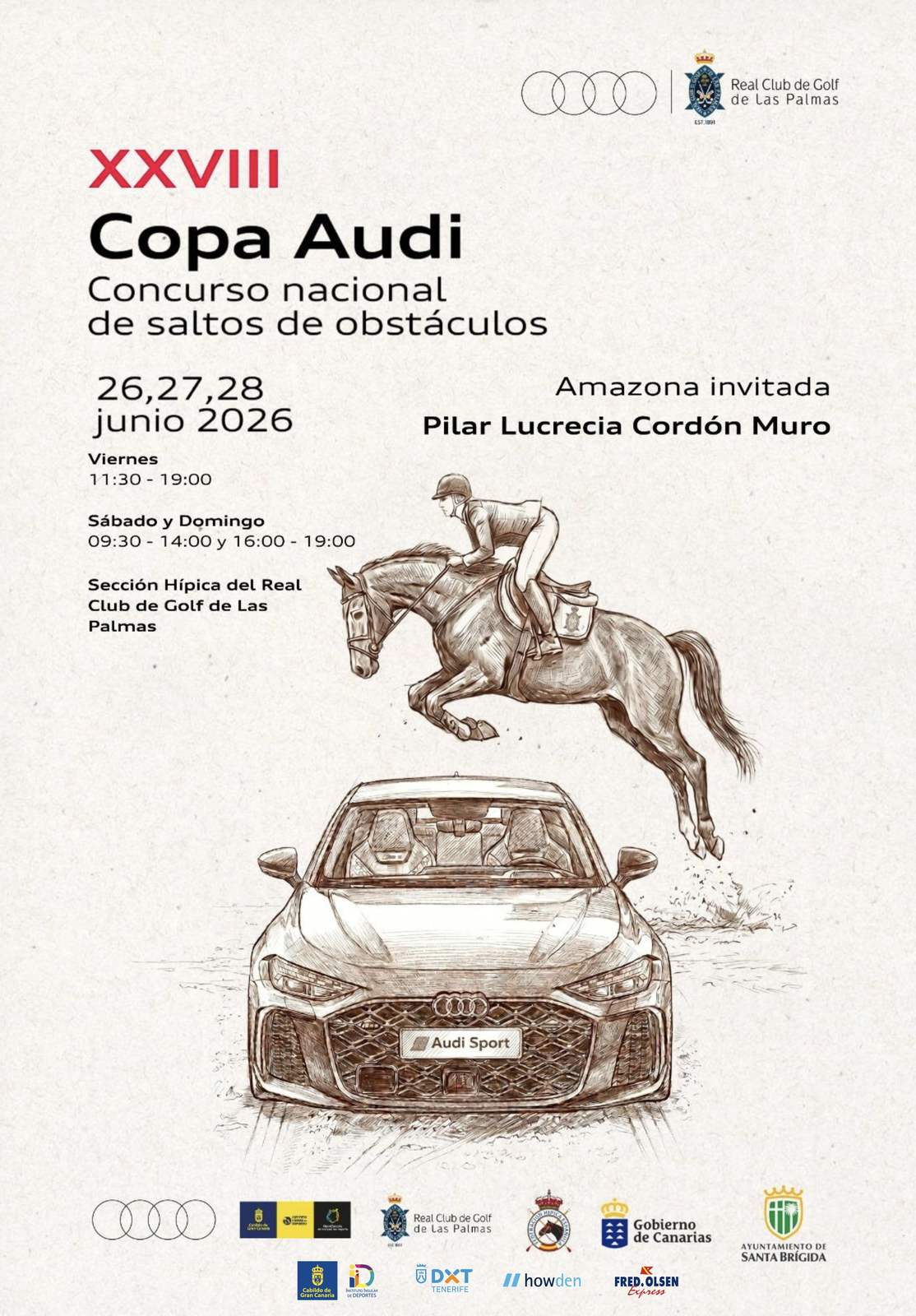 Cartel oficial de la XXVIII Copa Audi de Canarias, junio 2026
