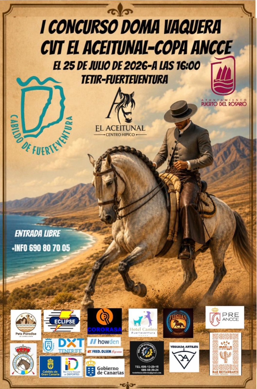 Cartel I Concurso Doma Vaquera CVT El Aceitunal - Copa ANCCE