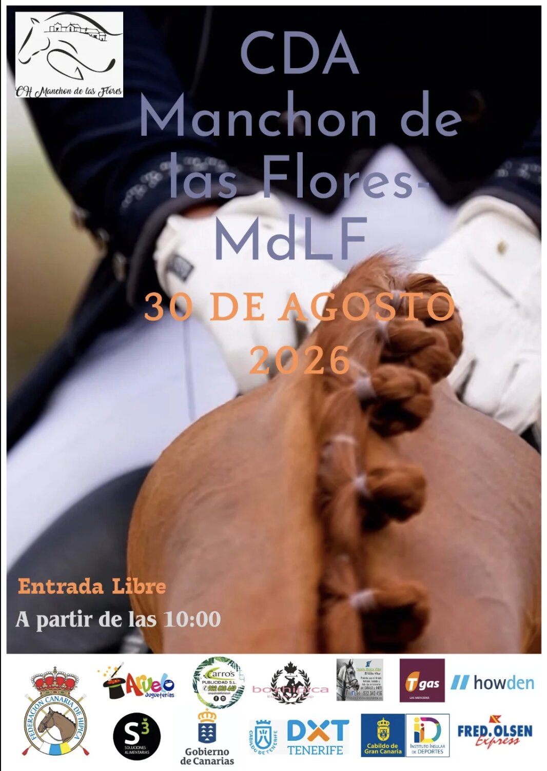 CDA MDLF 30 agosto 2026 Cartel del CDA El Manchón de las Flores - MDLF 30 de agosto de 2026