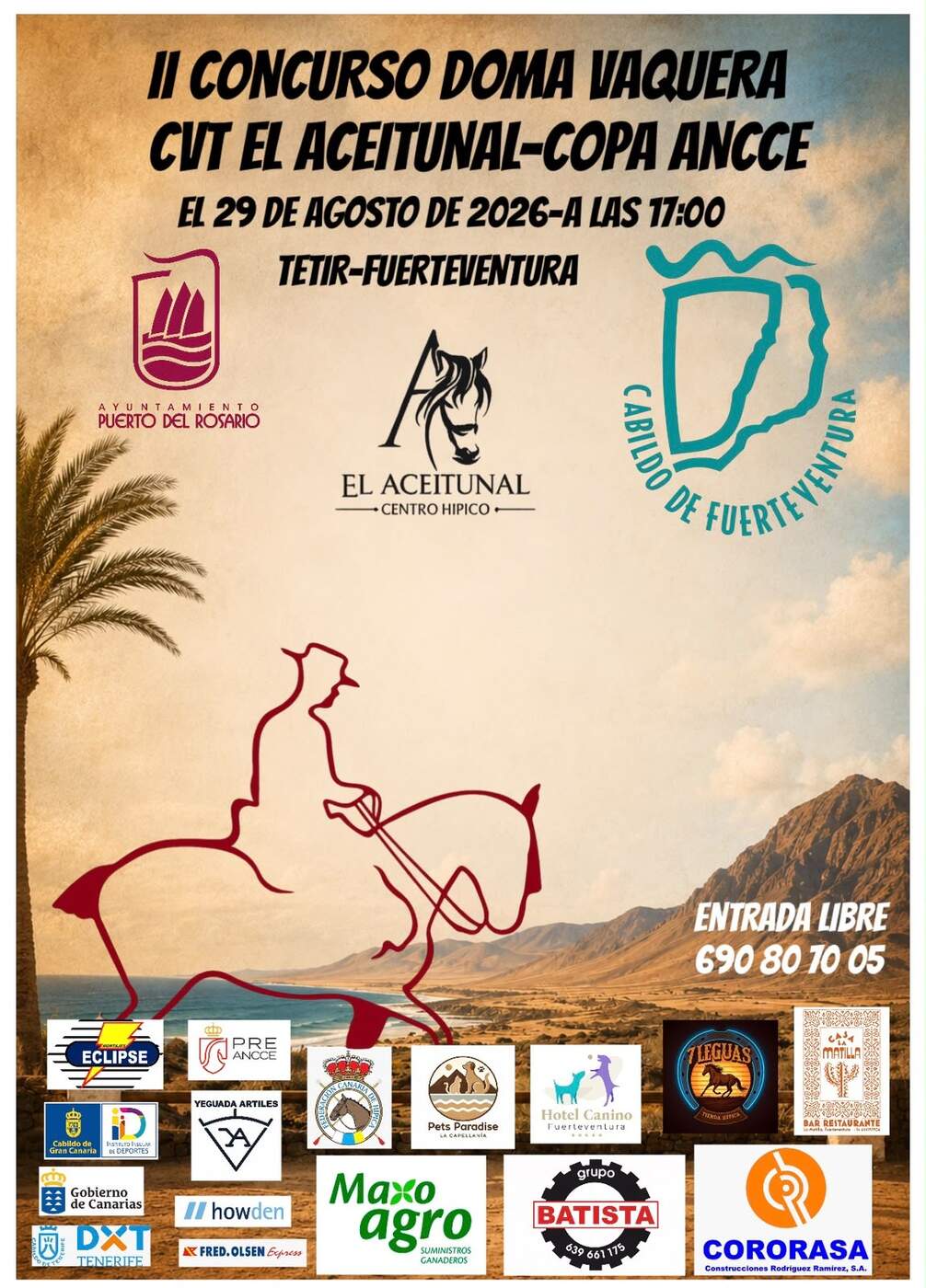 Cartel del II CVT El Aceitunal 29 de agosto de 2026 en Fuerteventura
