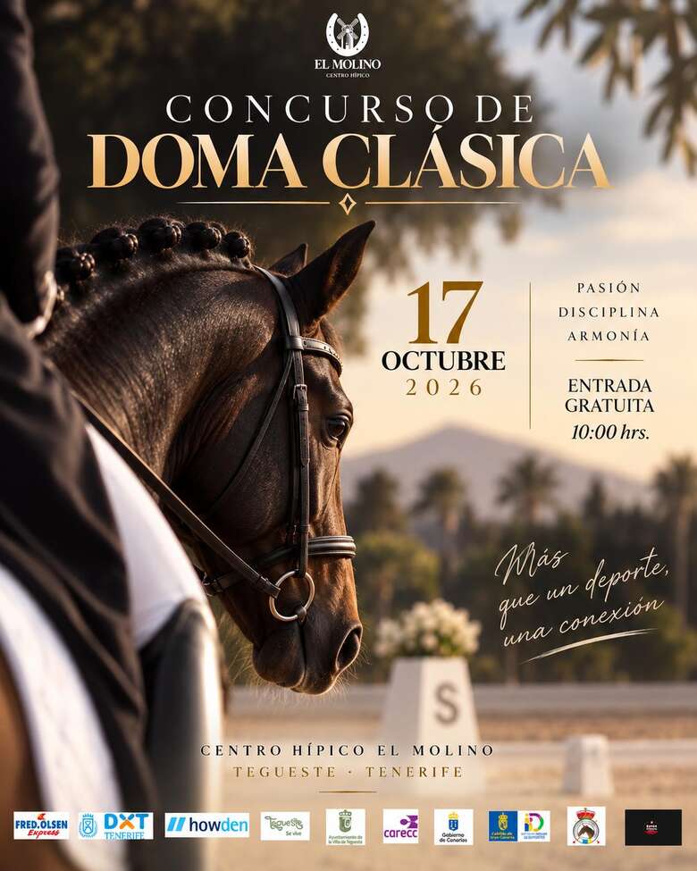 Cartel del concurso de Doma Clásica CDA El Molino, 17 de octubre de 2026
