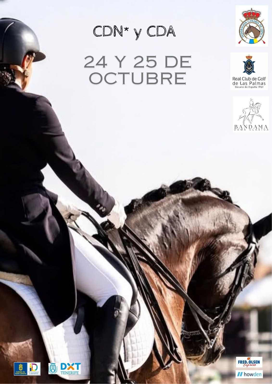 Cartel del concurso CDN y CDA en el Real Club de Golf de Las Palmas, Bandama, los días 24 y 25 de octubre de 2026