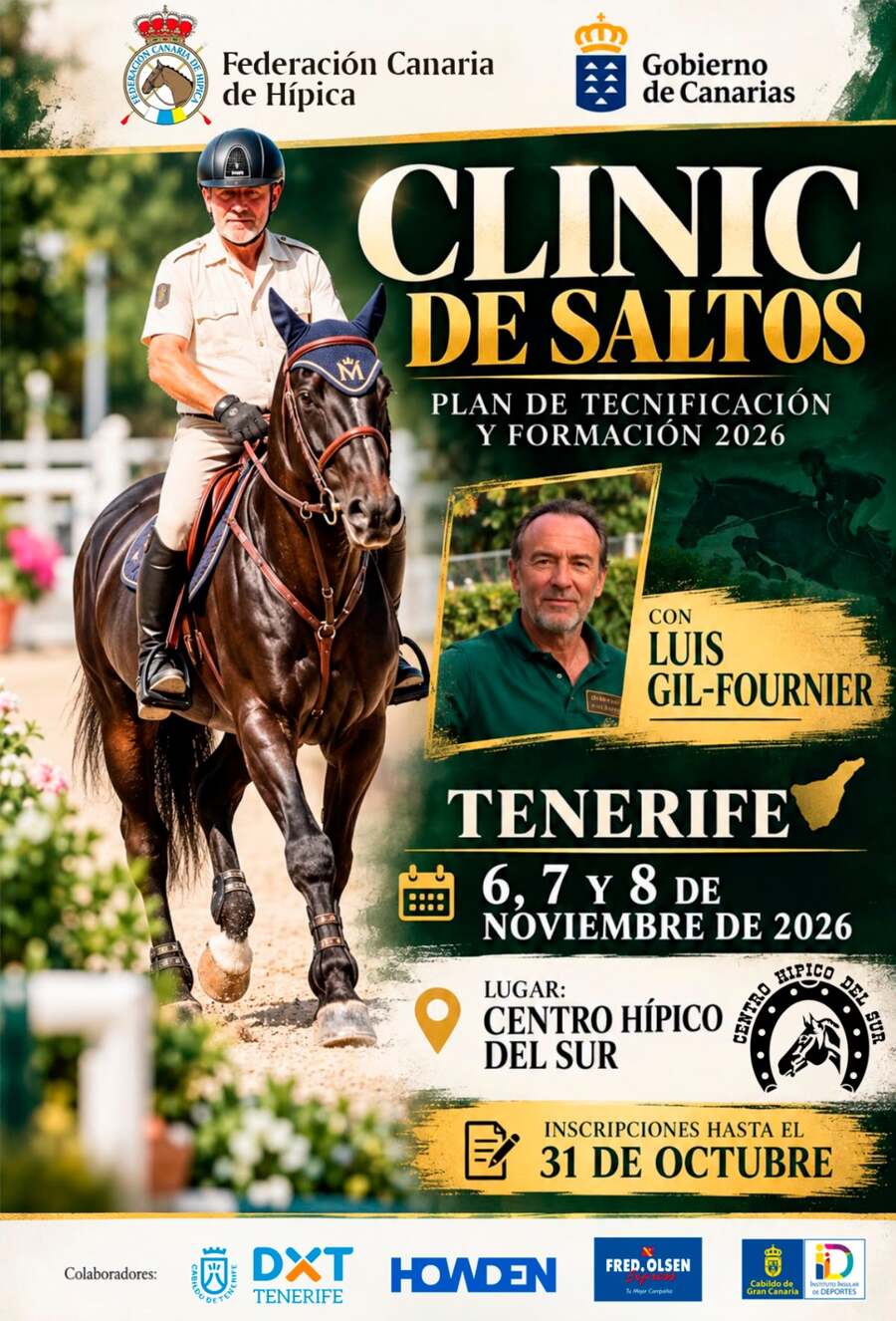 Cartel del Clinic de Saltos del Plan de Tecnificación y Formación 2026 en Tenerife