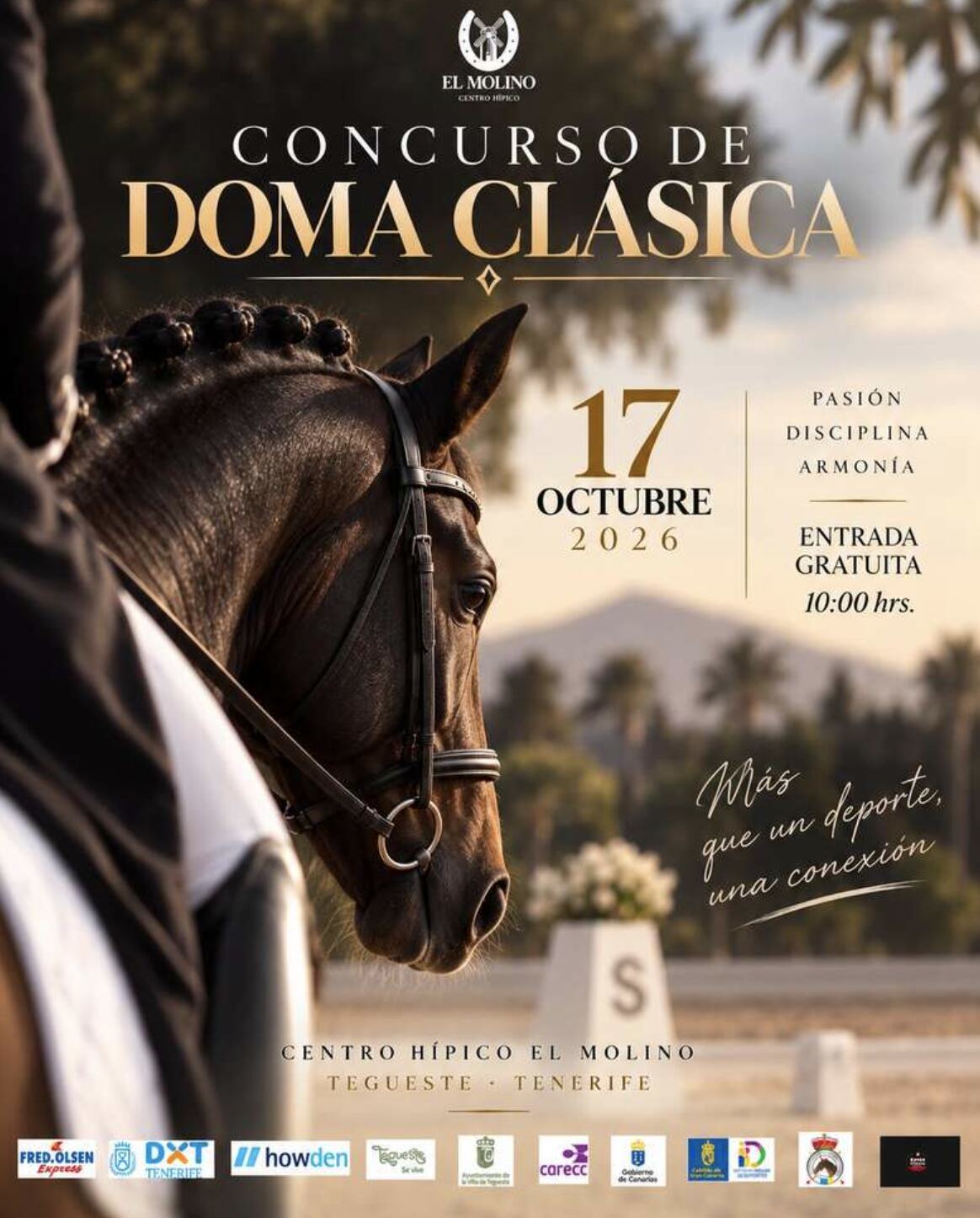 Cartel del Concurso de Doma Clásica del Centro Hípico El Molino, 17 de octubre de 2026